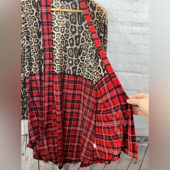 Crazy Train Womens Size Small Western Pine Ridge Plaid Leopard Rodeo Duster - Picture 3 of 9